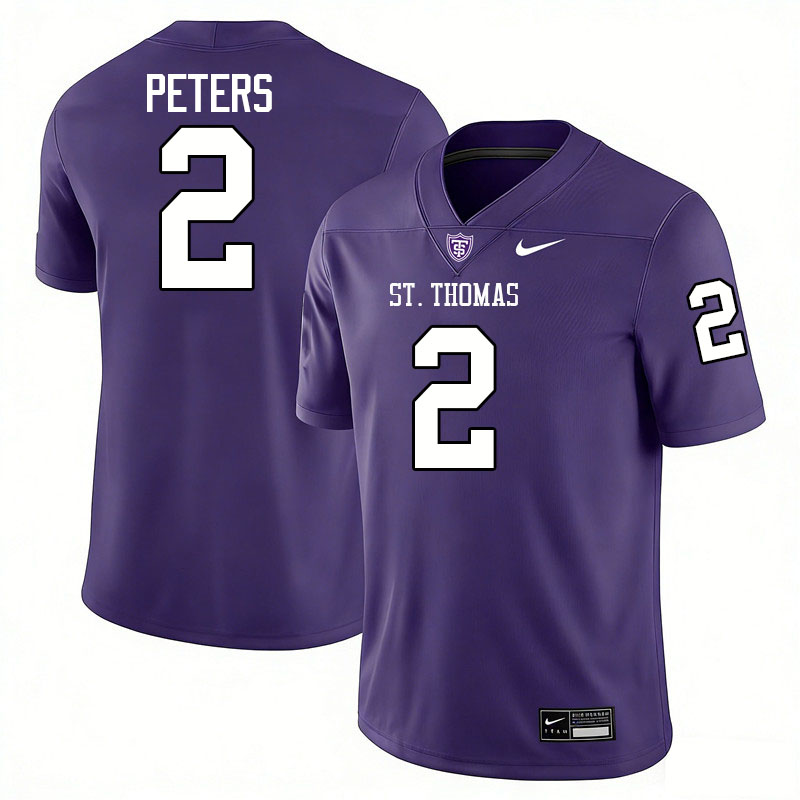 St. Thomas-Minnesota Tommies #2 Andy Peters College Football Jerseys,Uniforms-Purple